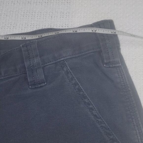 Carhartt Relaxed Fit Carpenter High Rise Flat Front Gray Sz 38 Shorts w pockets - Picture 5 of 7
